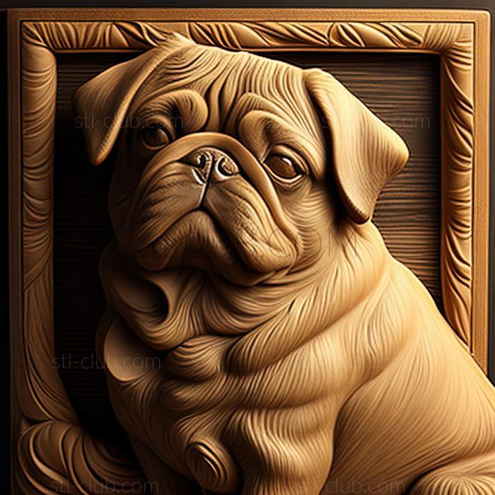 3D model st Pug dog (STL)